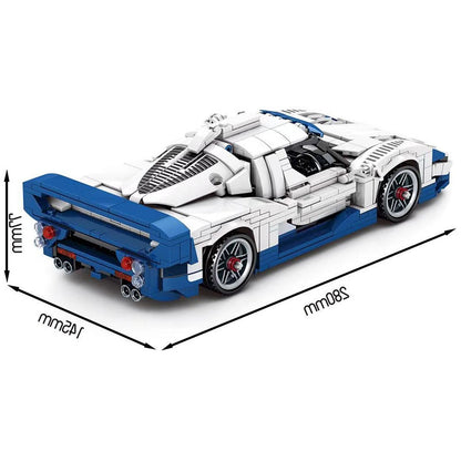 Maserati MC12 | Advanced Blue and White - Brickful