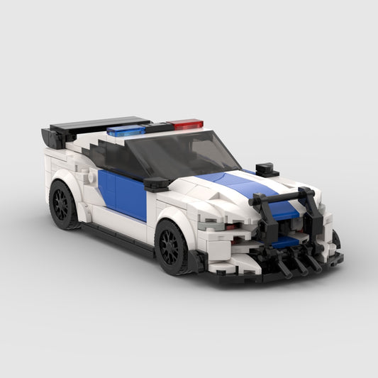 Ford Mustang Police Interceptor | Blue and White - Brickful